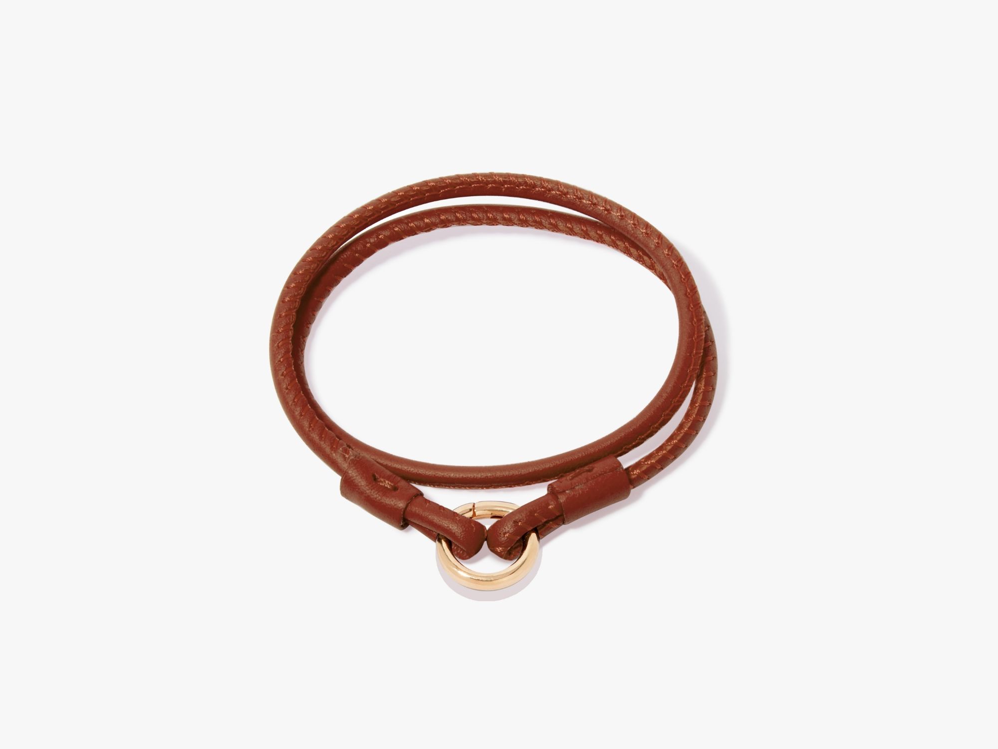 Leather Gold Lovelink Bracelet