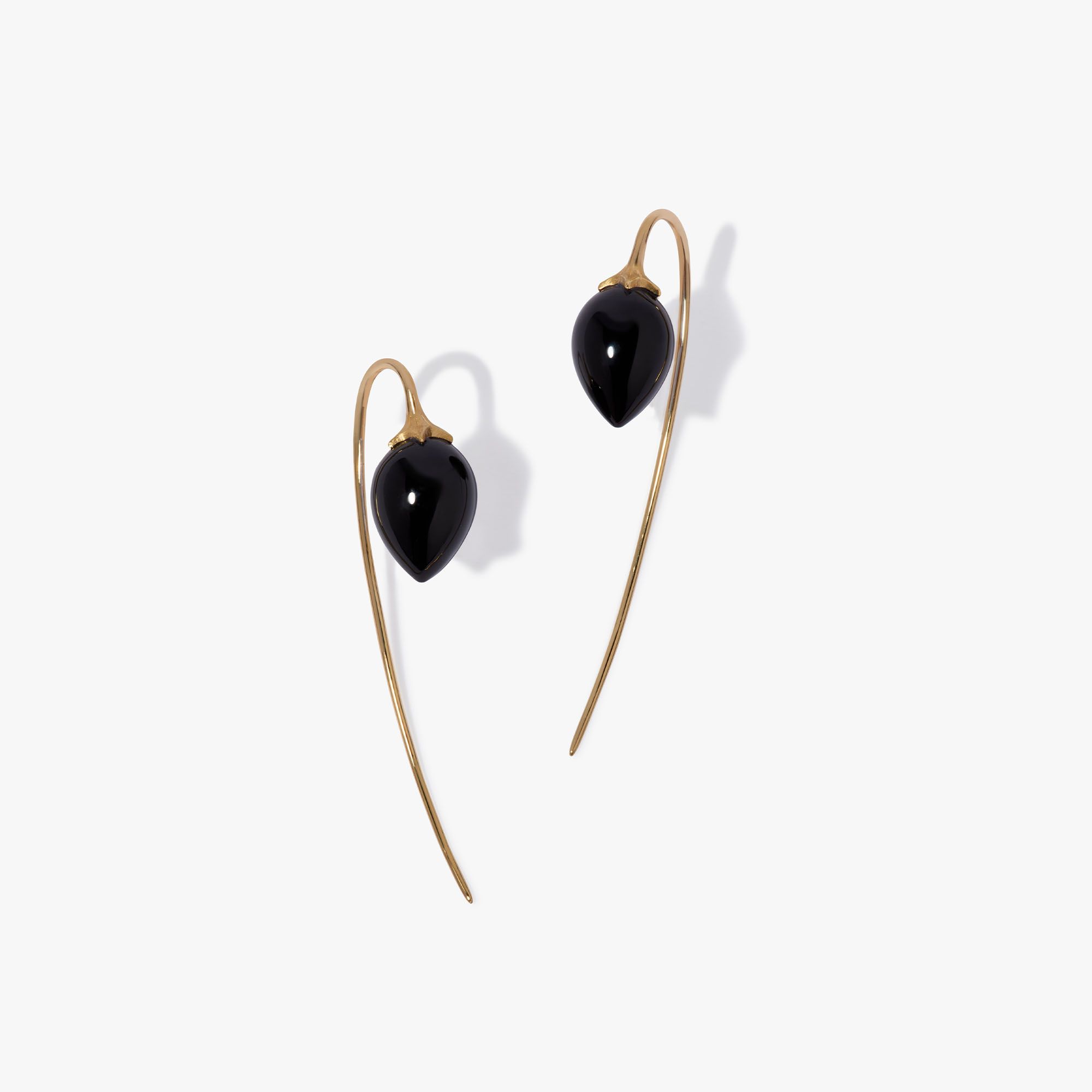 Onyx French Hook Earrings