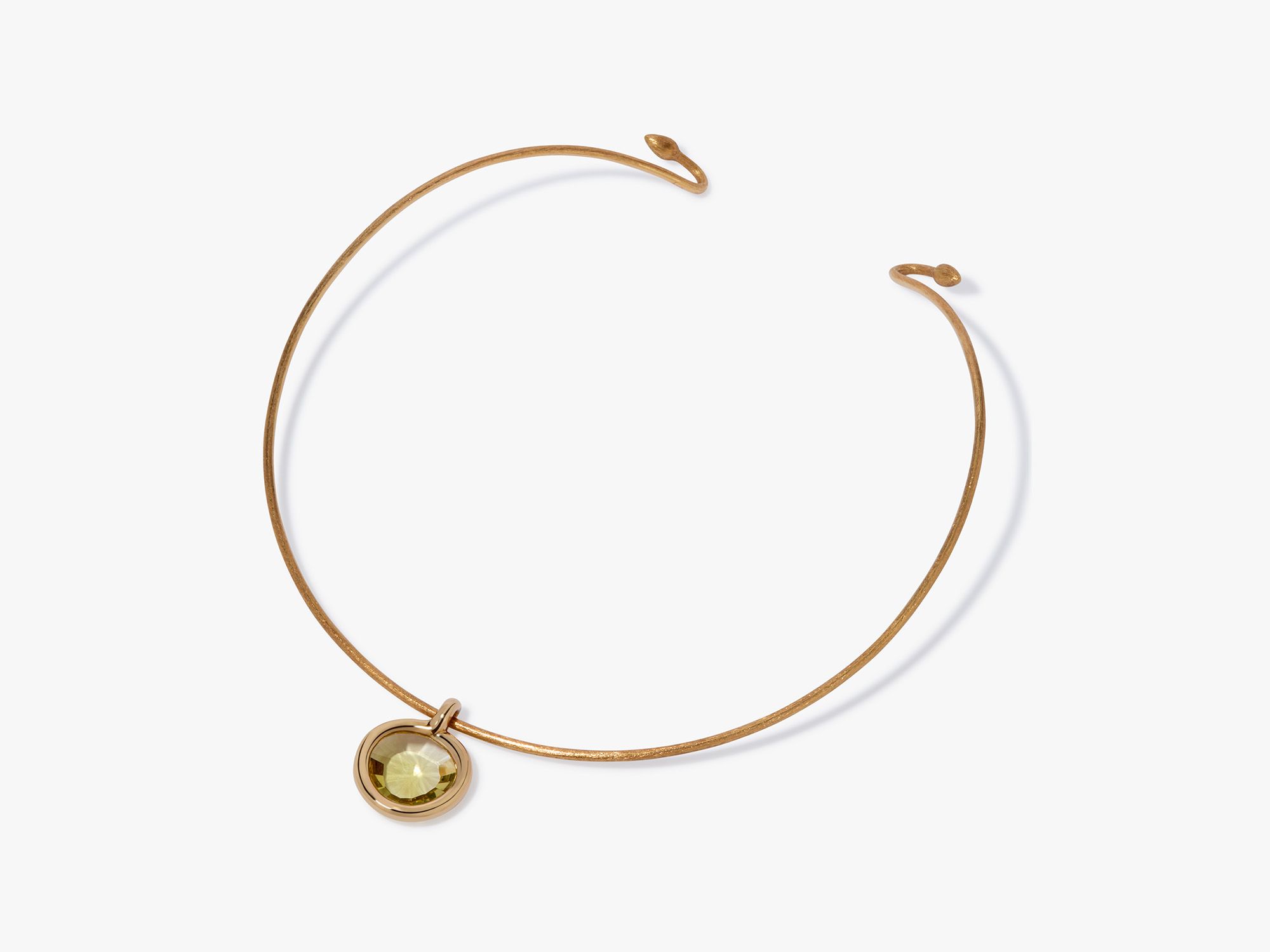 Sweetie Olive Quartz Choker Necklace