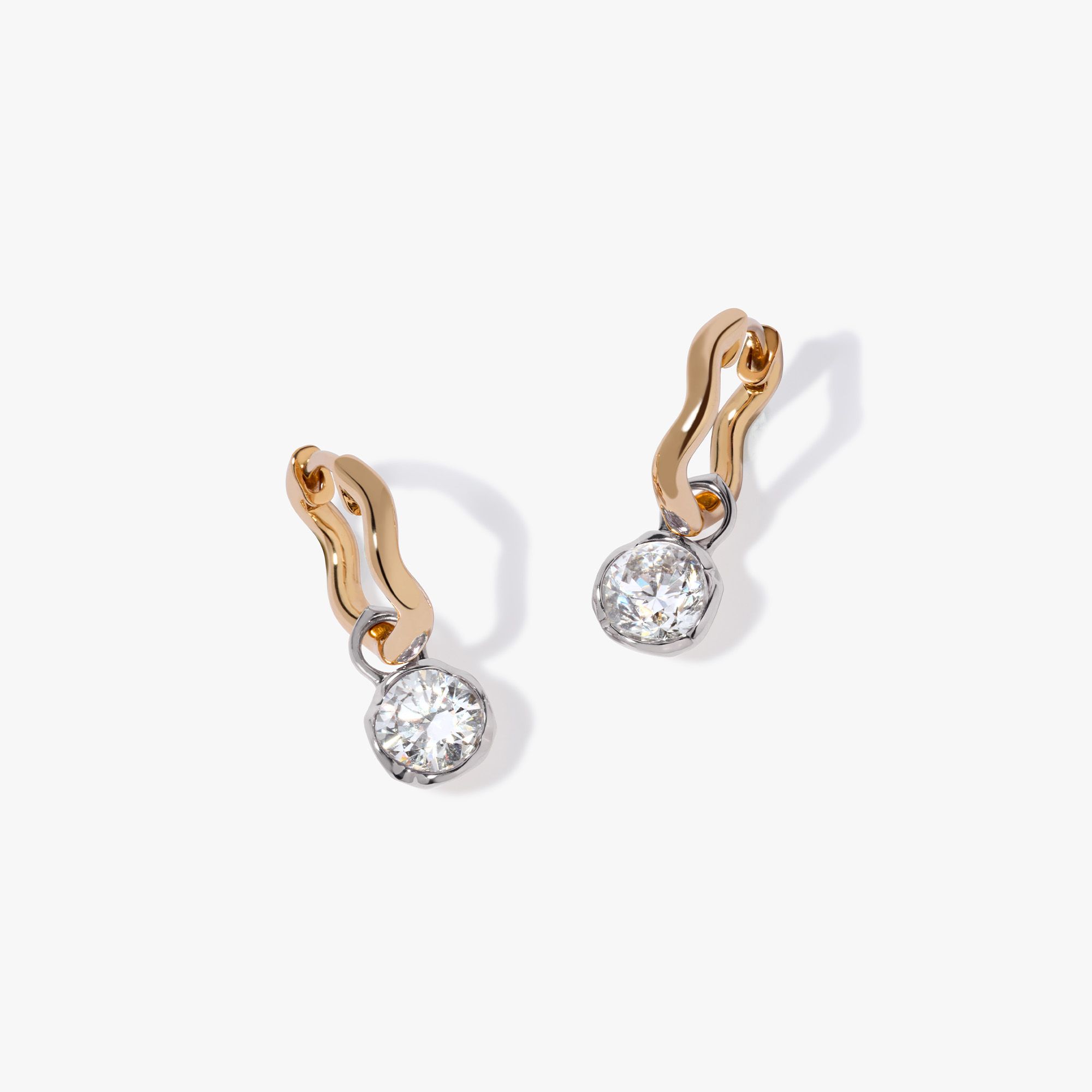 Whoopsie Daisy Small Hoop 0.50ct Diamond Earrings