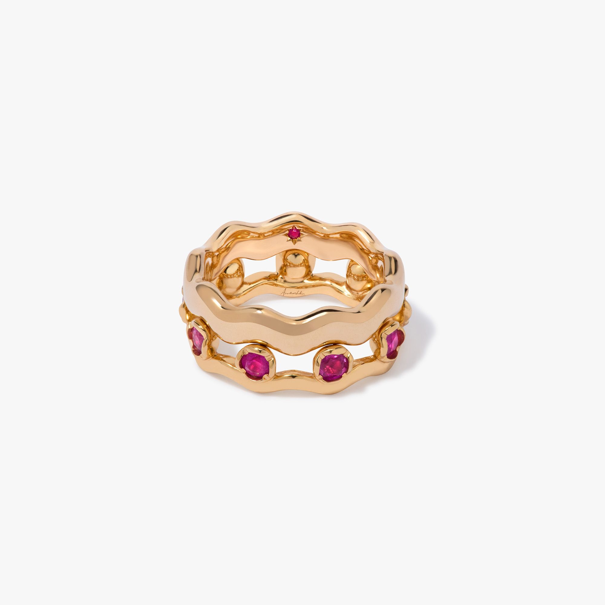 Whoopsie Daisy Sapphire & 4mm Ring Stack