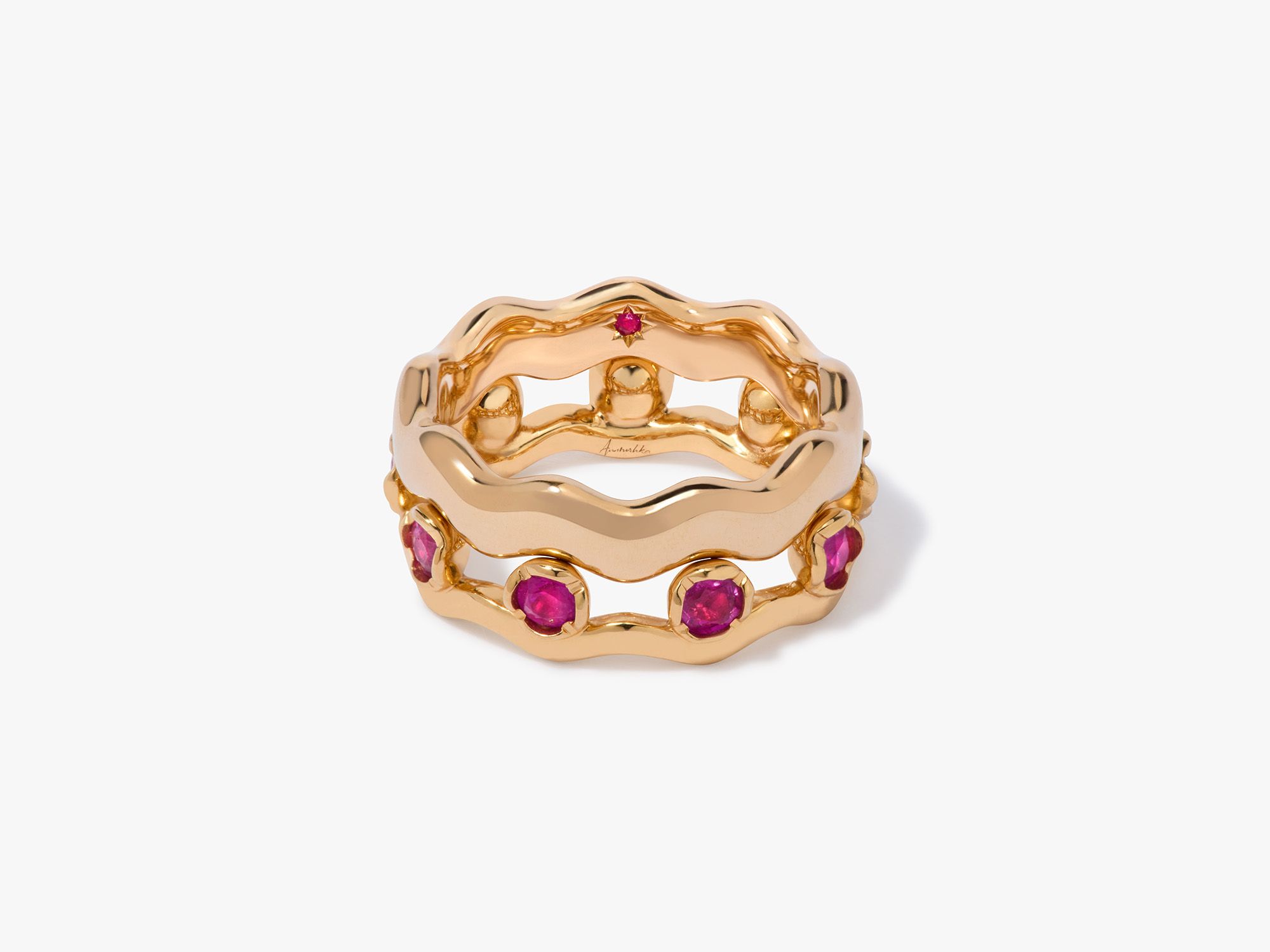 Whoopsie Daisy Sapphire & 4mm Ring Stack