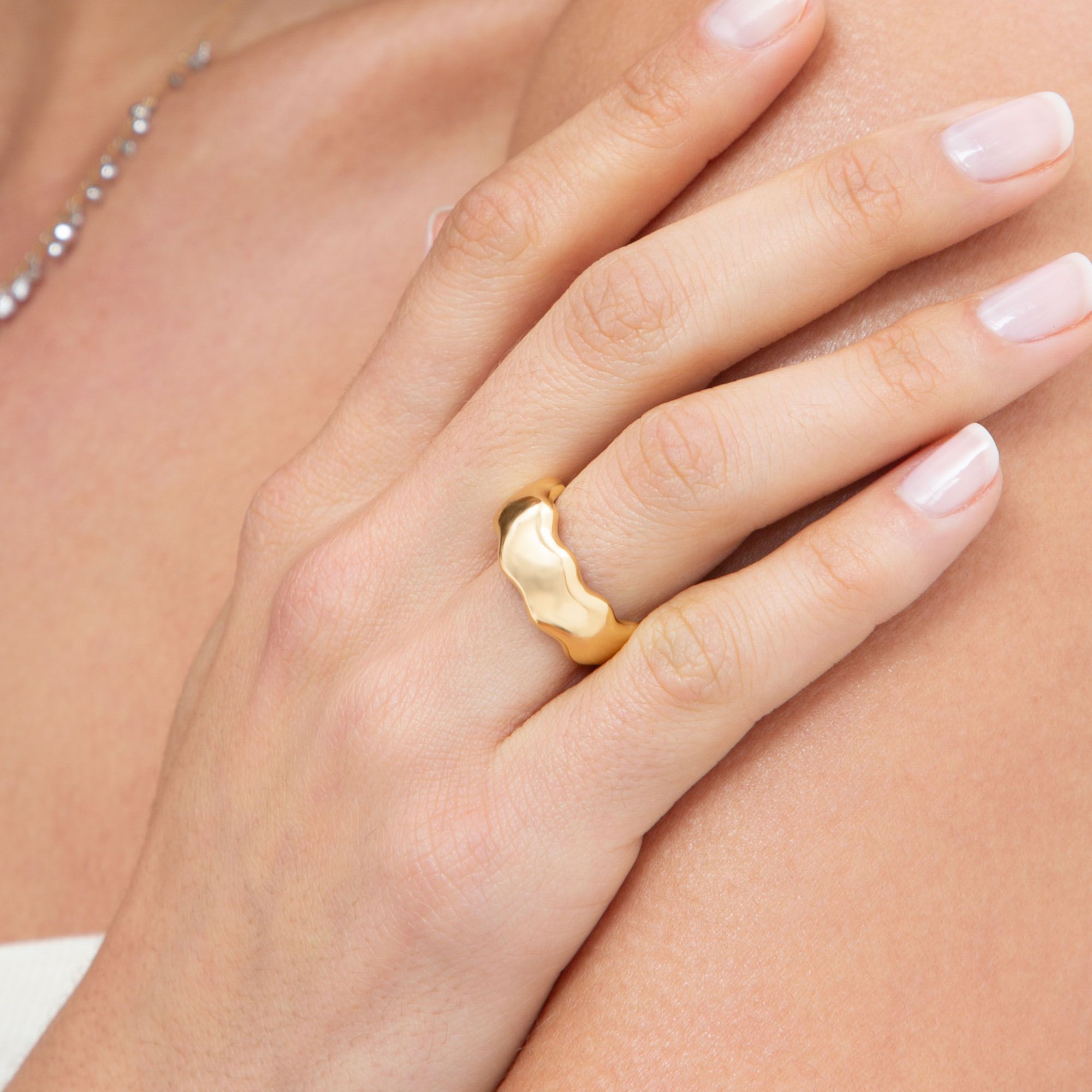Whoopsie Daisy Gold 8mm Ring