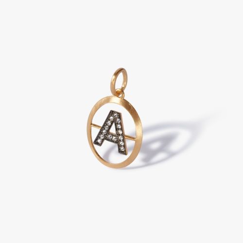 Initials 18ct Yellow Gold Diamond A Pendant