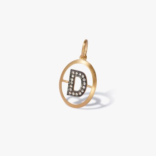 Initials 18ct Yellow Gold Diamond D Pendant