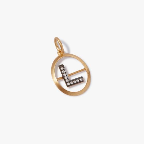 Initials 18ct Yellow Gold Diamond L Pendant