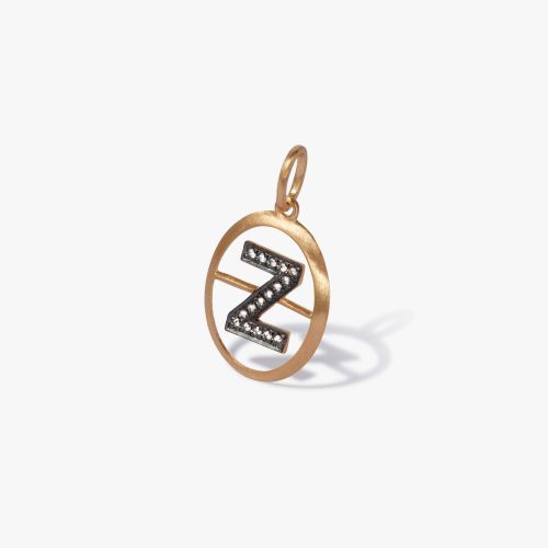 Initials 18ct Yellow Gold Diamond Z Pendant