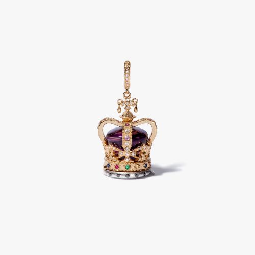 Coronation Crown Locket Charm Pendant