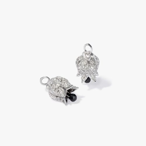 Tulips 18ct White Gold Diamond Earring Drops