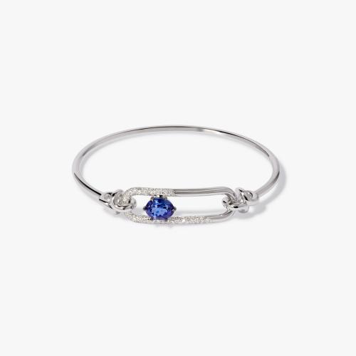 Knuckle Dust Tanzanite & Diamond Bangle