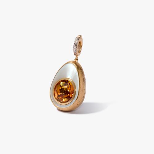 Golden Egg Locket Charm Pendant