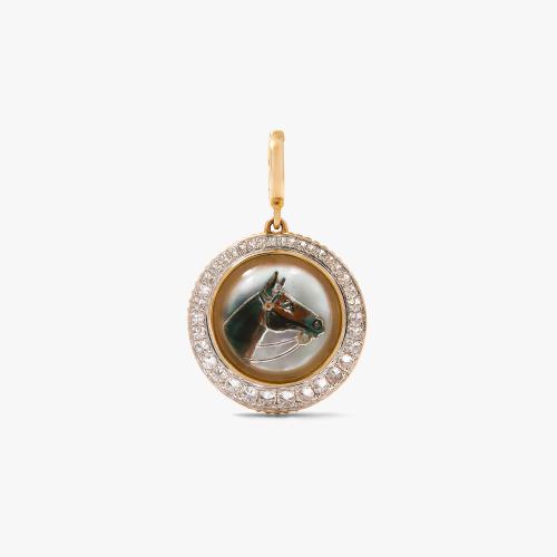 Carved Crystal Horse Charm