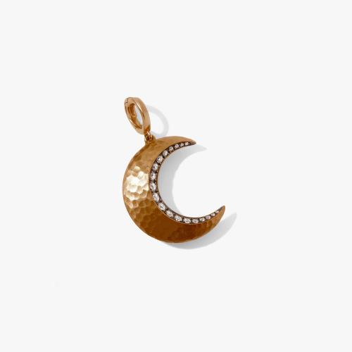Touch Wood Crescent Moon Charm