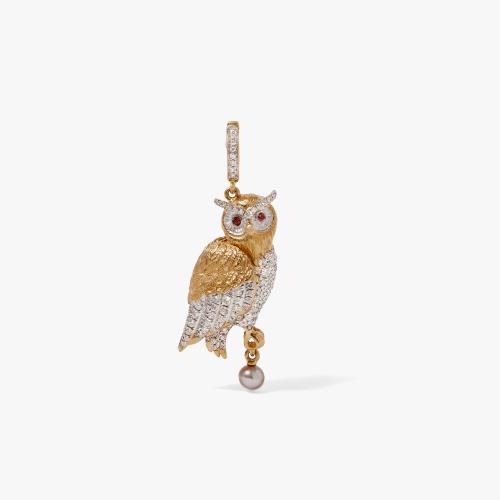 Mythology Owl Charm Pendant