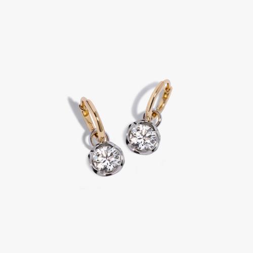 Small Hoop Whoopsie Daisy 1.50ct Diamond Earrings