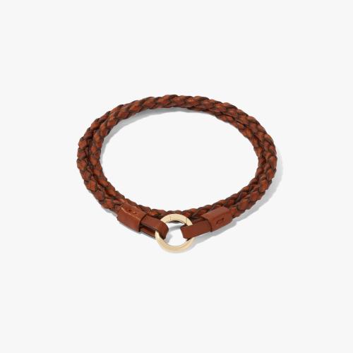 Leather Gold Lovelink Bracelet
