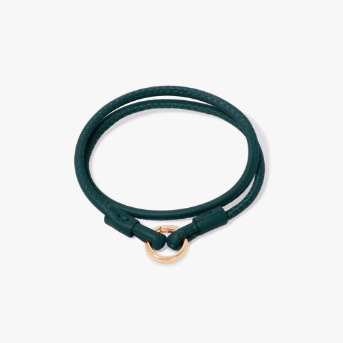 Leather Gold Lovelink Bracelet