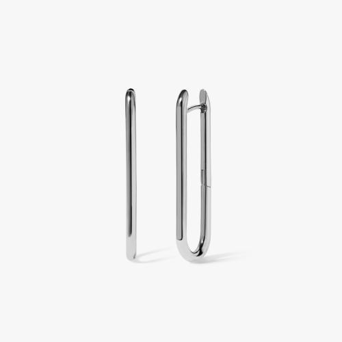 Knuckle Long Hoop Earrings