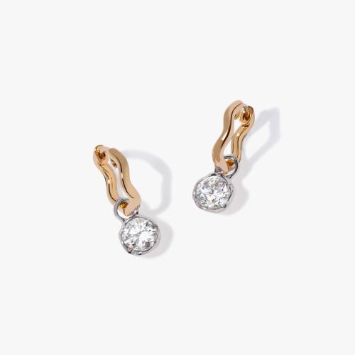 Whoopsie Daisy Small Hoop 0.50k Diamond Earrings