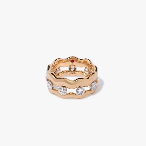 Whoopsie Daisy Diamond & 4mm Ring Stack