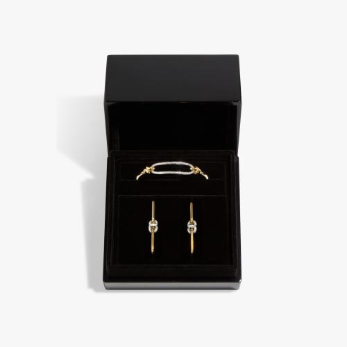 Knuckle Dust Diamond Bangle & Earrings Gift Set